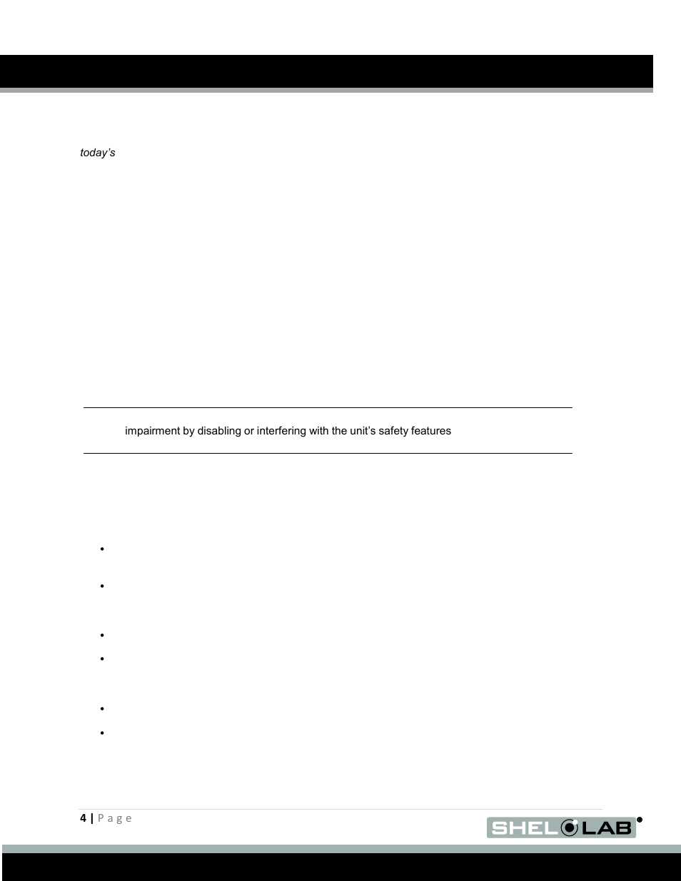 Introduction, General safety considerations, Eneral | Afety, Onsiderations | Shellab SCO31 User Manual | Page 4 / 40