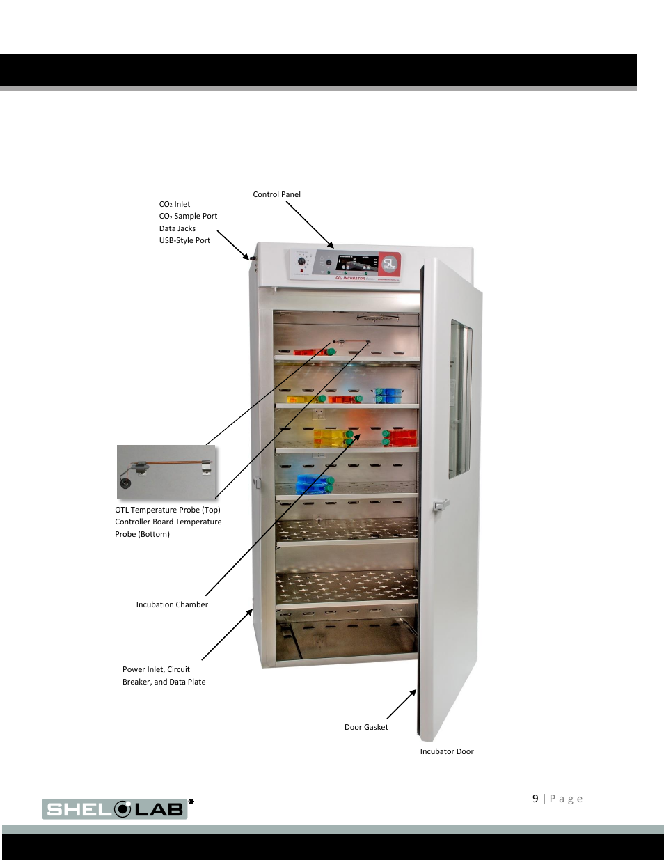 Receiving your incubator (continued) | Shellab SCO31 User Manual | Page 9 / 40