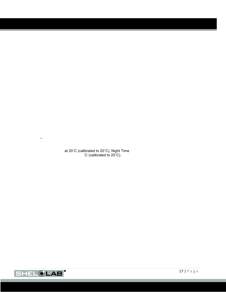 Setting up the incubator, Control setup and operation, Operation (continued) | Shellab SRI20PF User Manual | Page 17 / 30