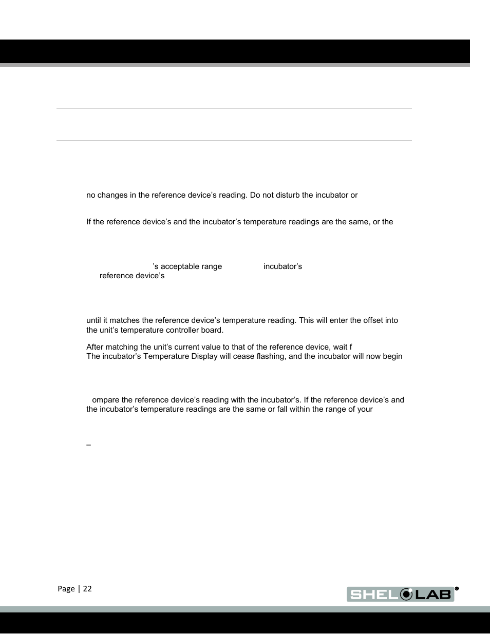 Operation (continued) | Shellab SRI20PF User Manual | Page 22 / 30