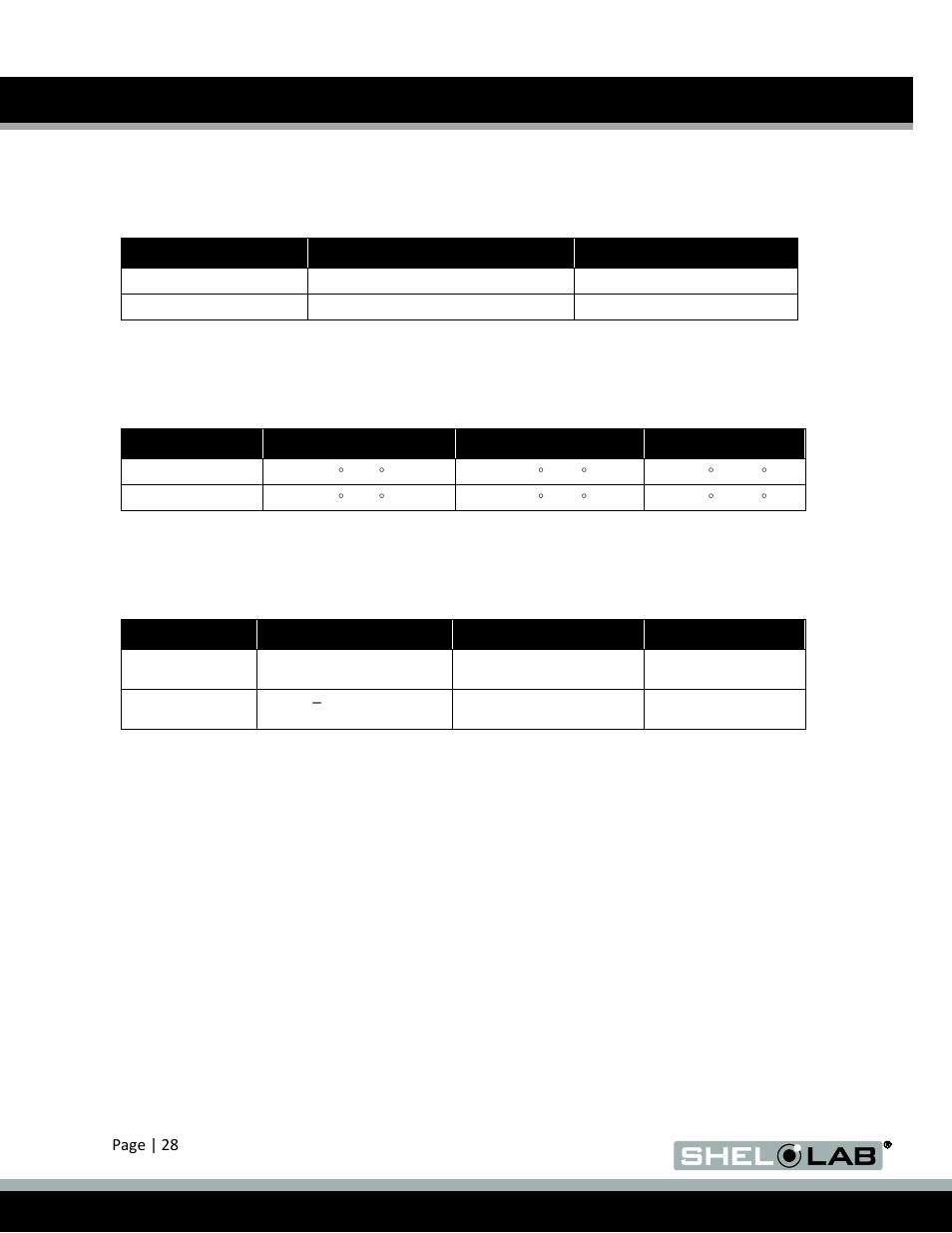 Shelf capacity by weight, Temperature, Power | Unit specifications (continued) | Shellab SRI20PF User Manual | Page 28 / 30