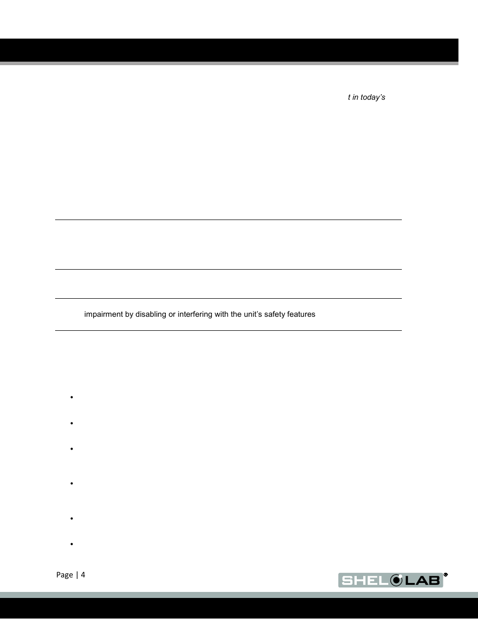 Introduction, General safety considerations, Eneral | Afety, Onsiderations | Shellab SRI20PF User Manual | Page 4 / 30