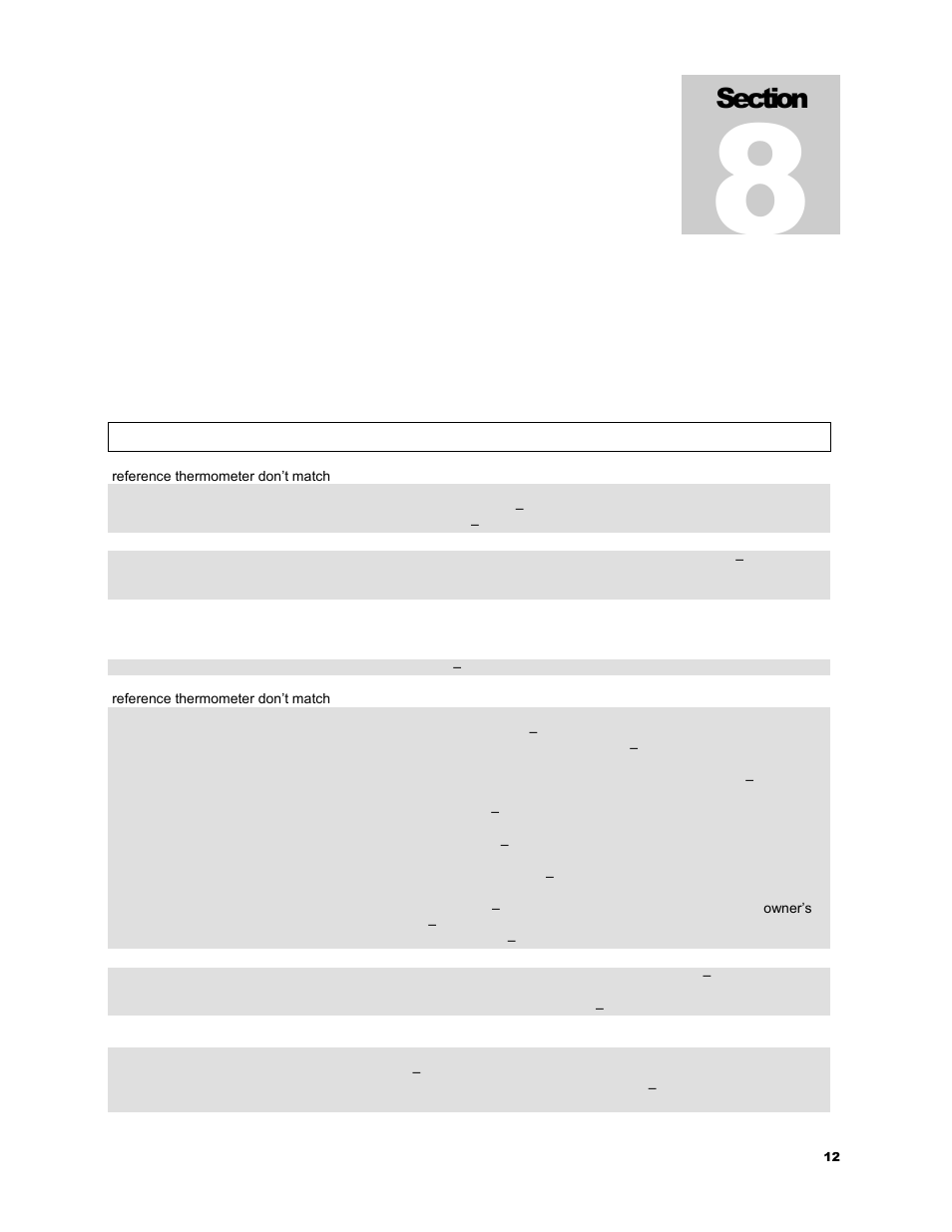 Troubleshooting, Temperature | Shellab SMI39-2 User Manual | Page 12 / 20