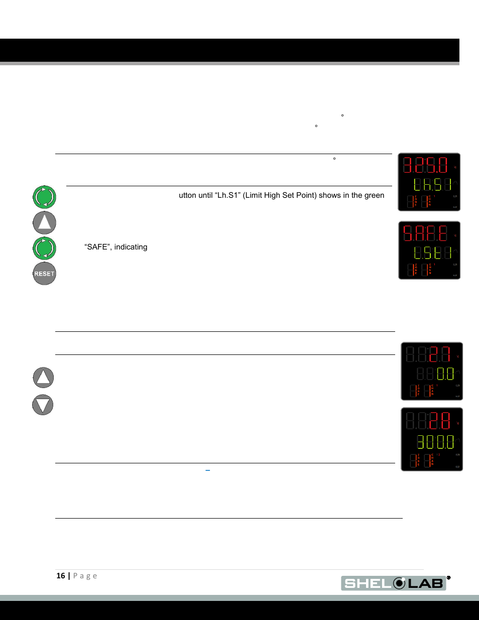 Set the over temperature limit, Set the temperature controller set point, Pg. 16) | Operation (continued) | Shellab SMO5HP-2 User Manual | Page 16 / 28