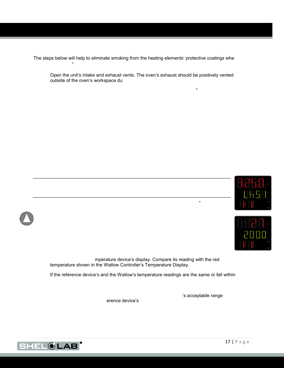 First use burn in, Calibrating the unit, Burn-in | E 17, E 17.), G.17), Operation (continued) | Shellab SMO5HP-2 User Manual | Page 17 / 28