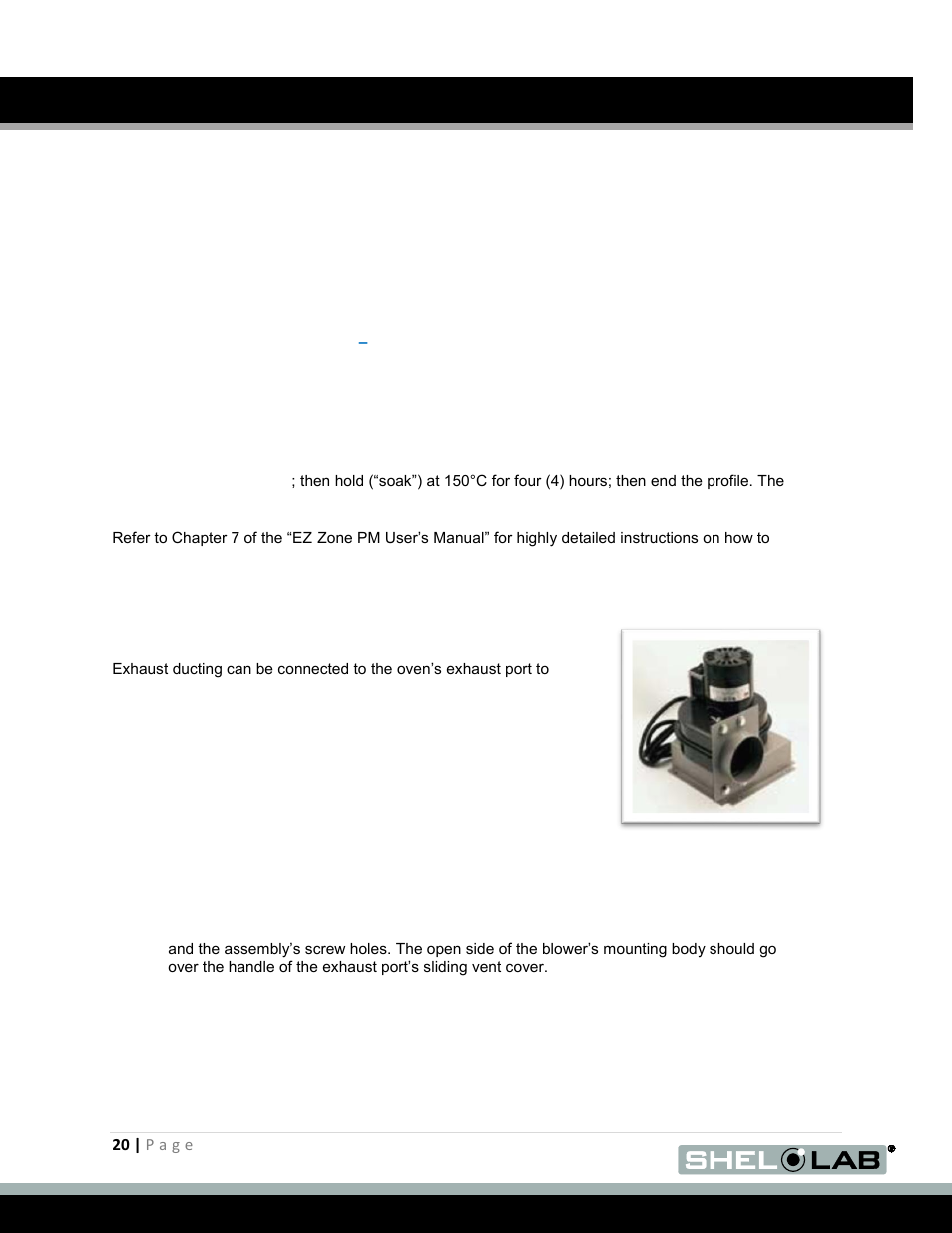 Positive venting of exhaust, Programmed operations section, Programed operations | Operation (continued) | Shellab SMO5HP-2 User Manual | Page 20 / 28