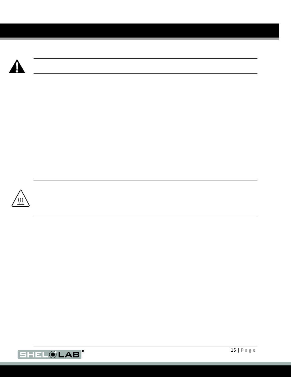 Operation, Operating precautions, Setting up the oven | Shellab SMO28-2 User Manual | Page 15 / 26