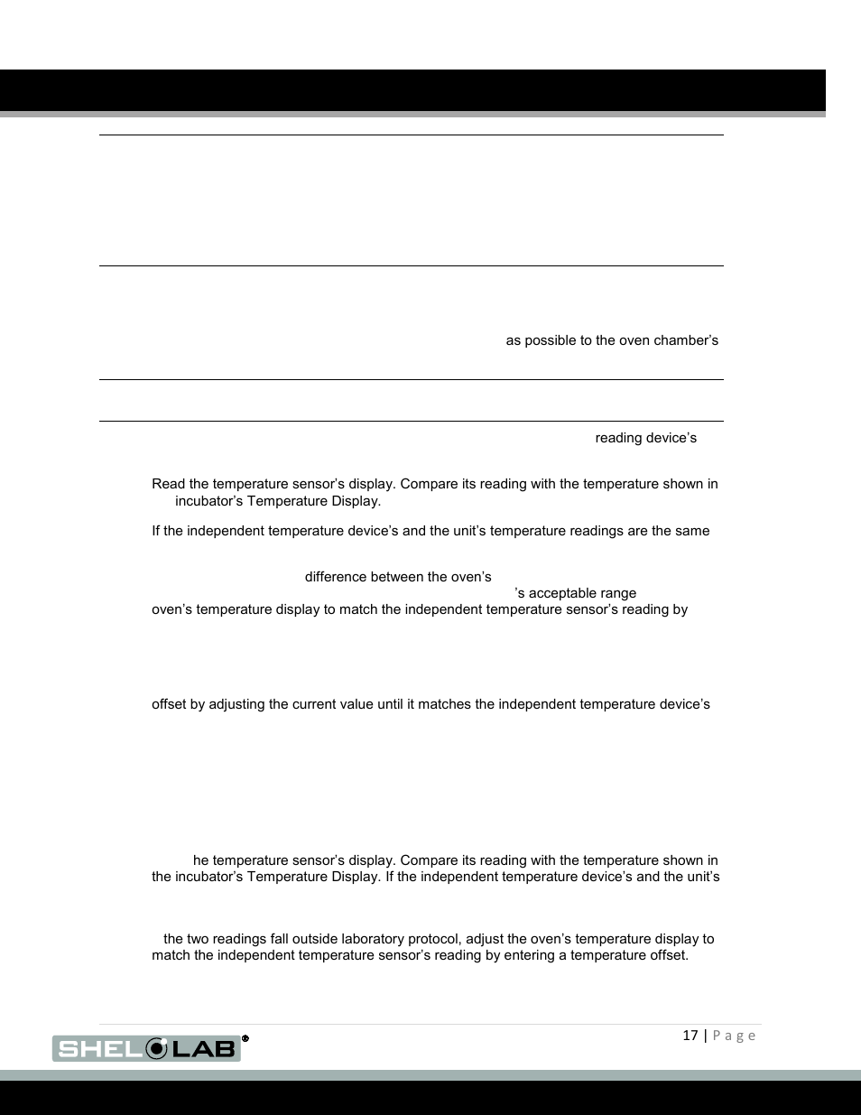 Calibrating the unit, Operation (continued), Alibrating the | Shellab SMO28-2 User Manual | Page 17 / 26