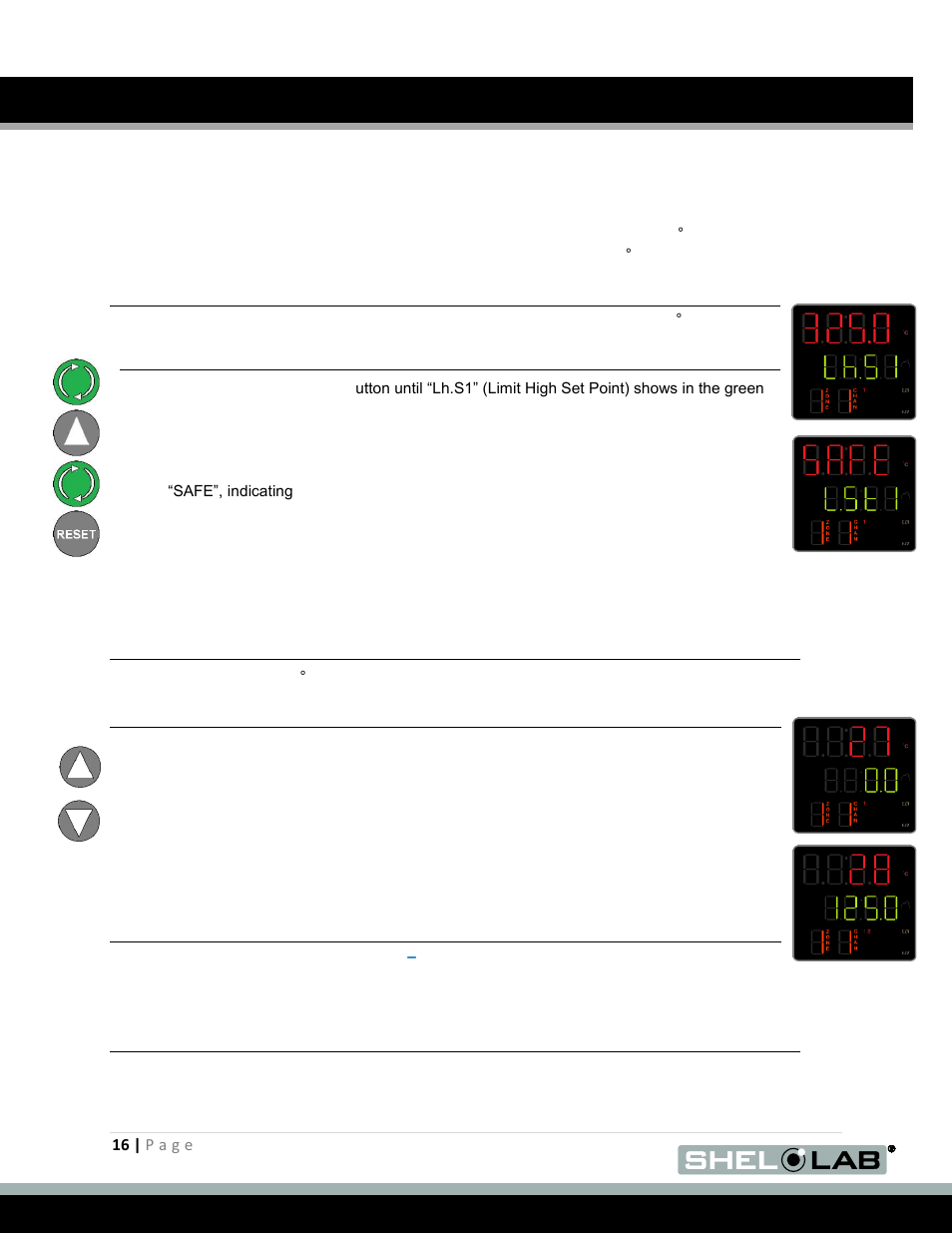 Set the over temperature limit, Set the temperature controller set point, Pg. 16) | Operation (continued) | Shellab SMO5CR-2 User Manual | Page 16 / 31