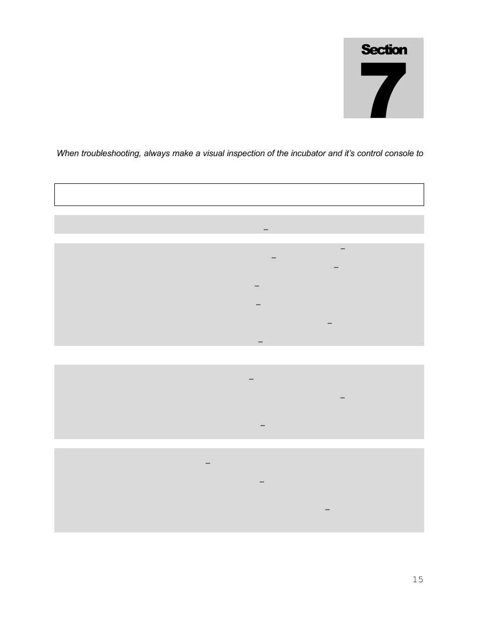 Troubleshooting and service, Temperature | Shellab SRI21D-2 User Manual | Page 15 / 22