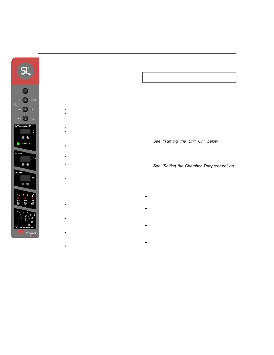 Control panel overview, Getting the unit ready for use | Shellab SSI5R-HS-2 User Manual | Page 9 / 22