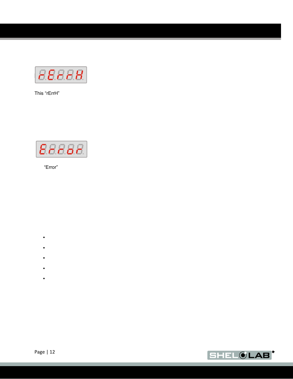 Display failure, Operation (continued), Isplay | Ailure | Shellab SSI2-2 User Manual | Page 12 / 20