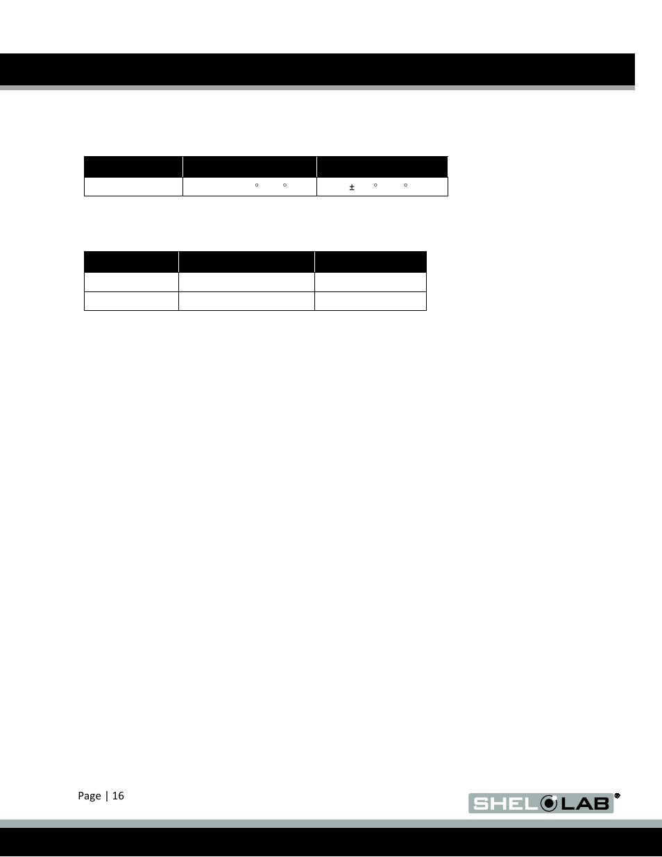 Temperature, Power, Unit specifications (continued) | Shellab SSI2-2 User Manual | Page 16 / 20