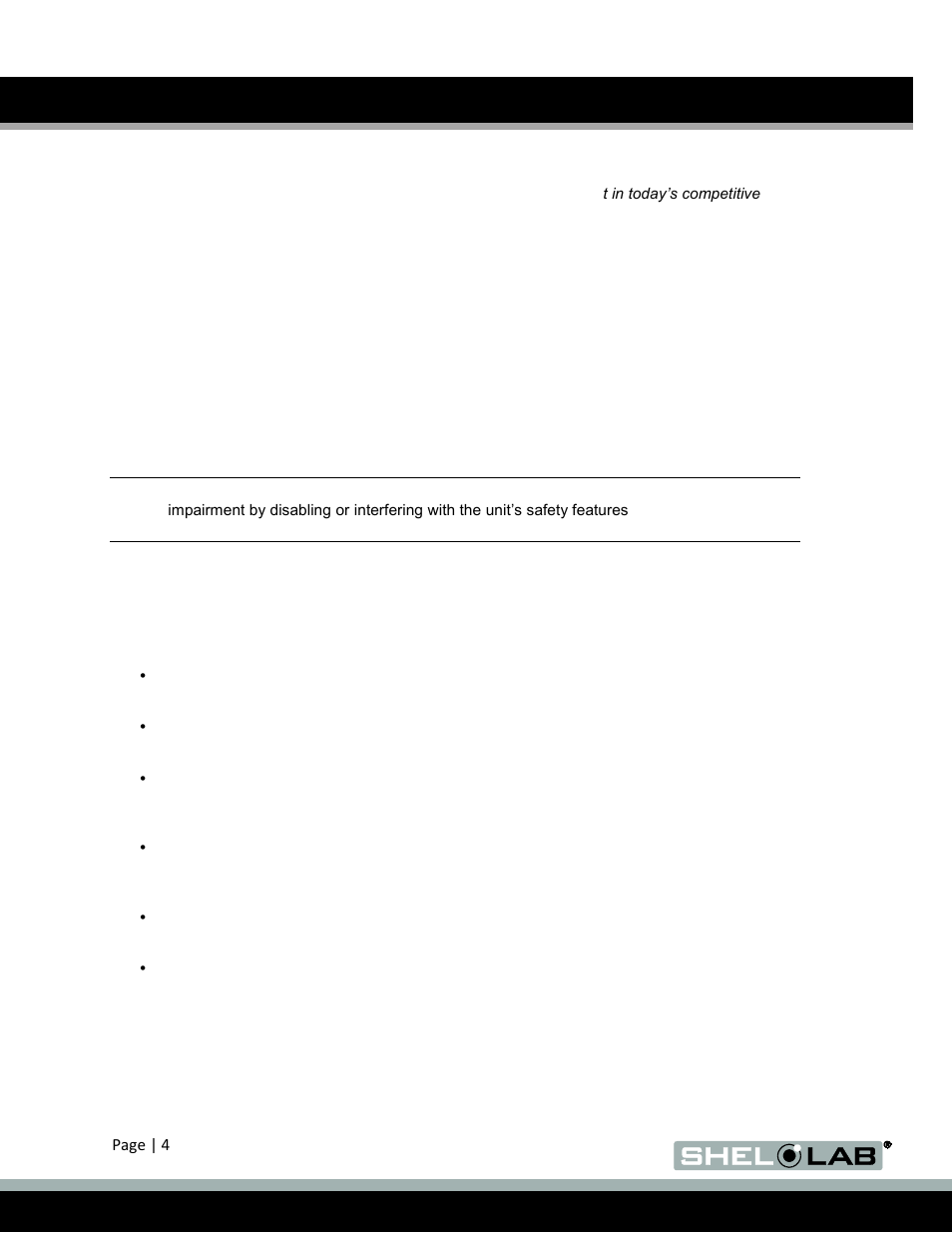 Introduction, General safety considerations, Eneral | Afety, Onsiderations | Shellab SSI2-2 User Manual | Page 4 / 20