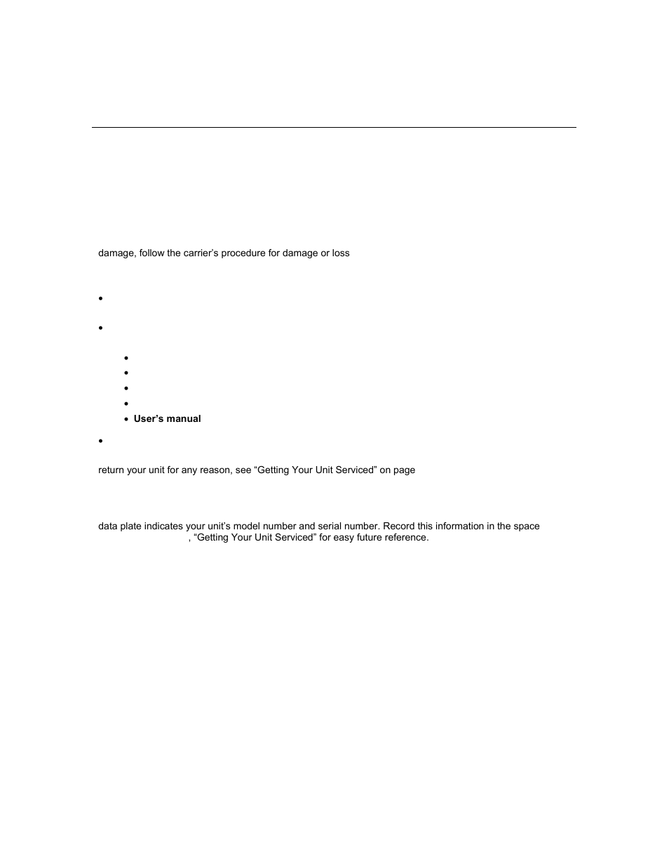 Unpacking and inspecting your unit, Inspection guidelines, Recording data plate information | Shellab SSI10R-2 User Manual | Page 7 / 28