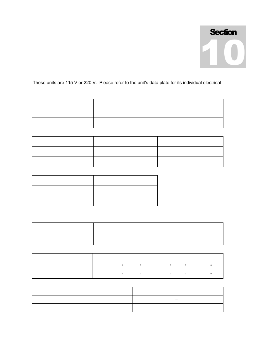Unit specifications | Shellab SWBR27-2 User Manual | Page 19 / 24