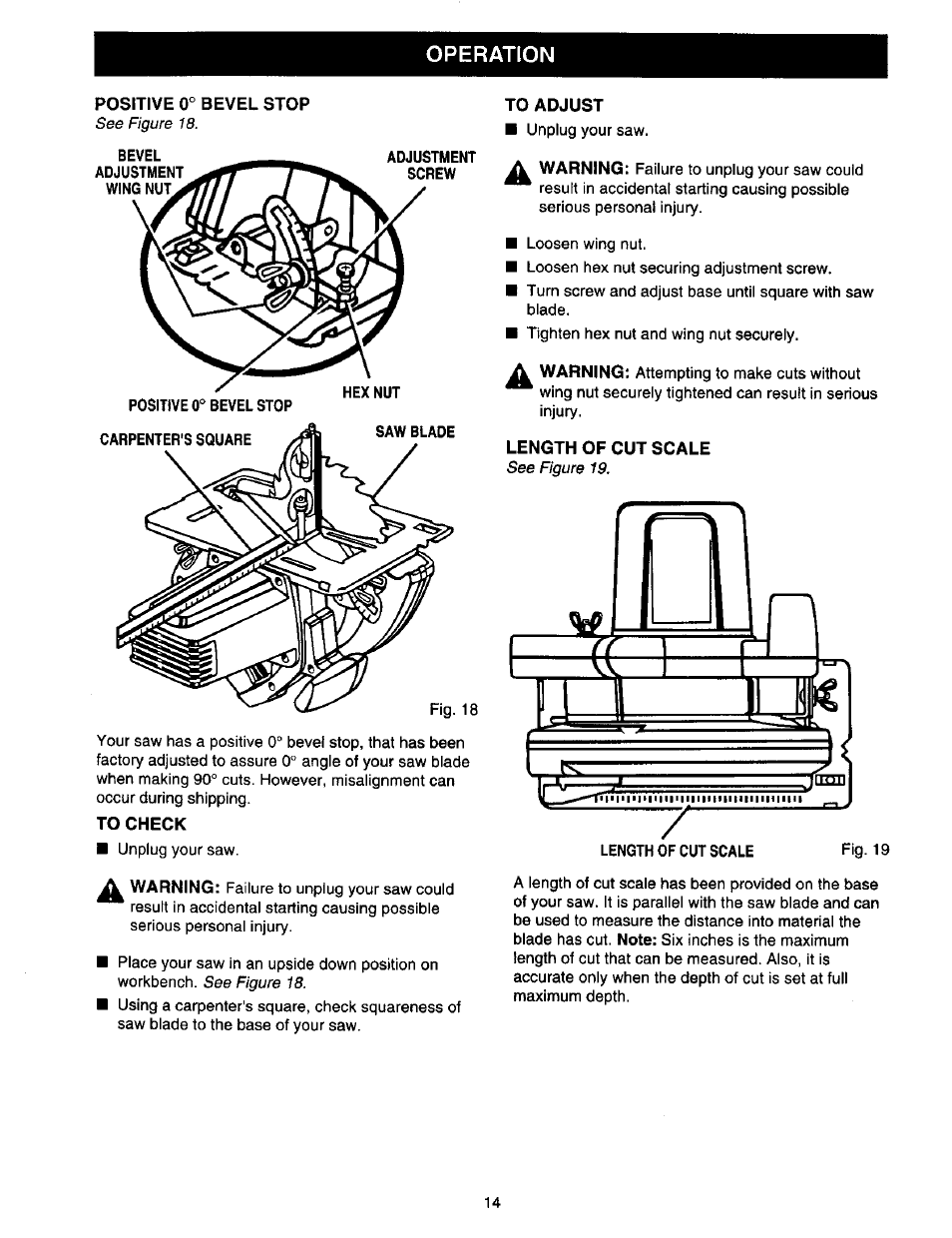 Operation | Craftsman 315.108990 User Manual | Page 14 / 20