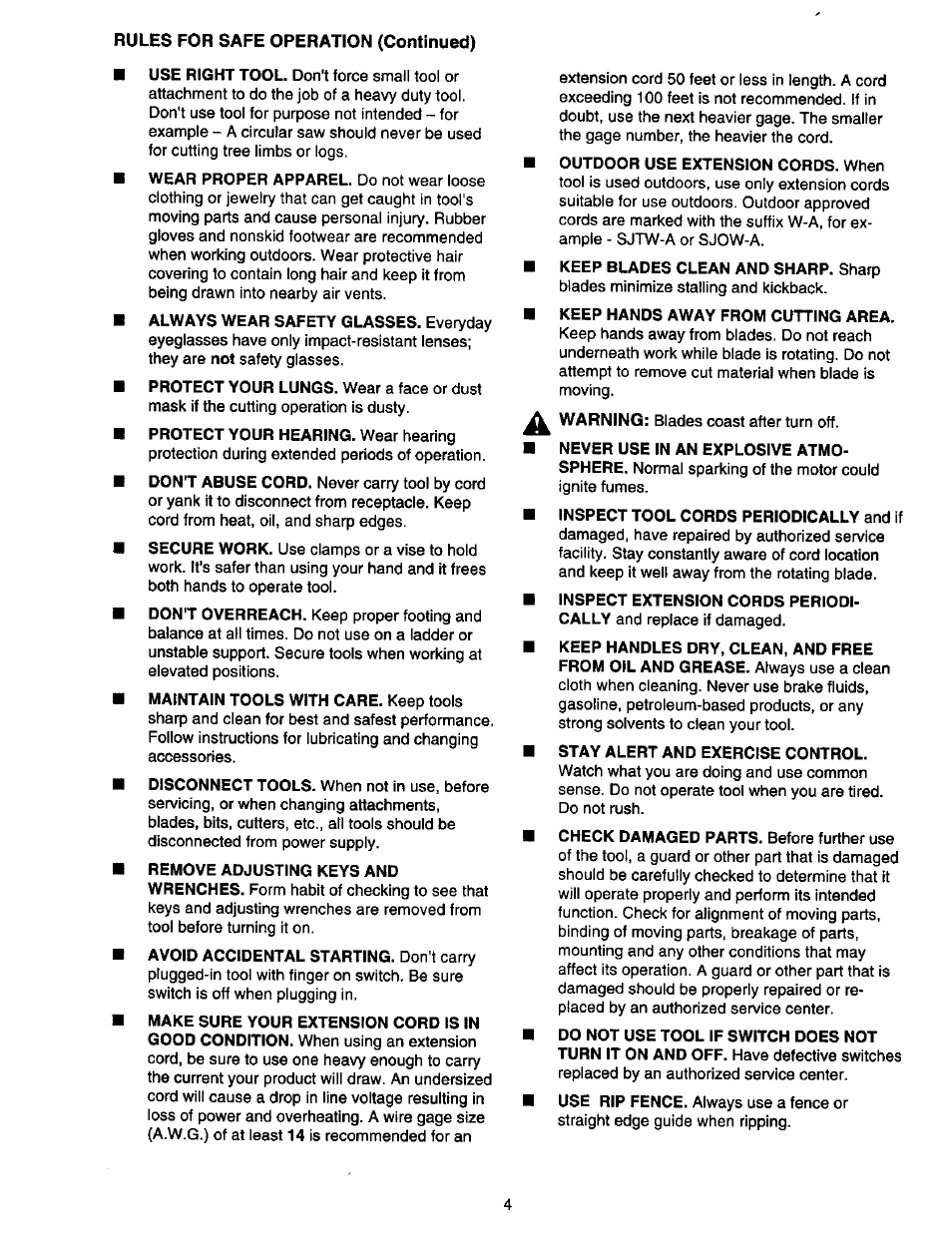 Craftsman 315.108990 User Manual | Page 4 / 20