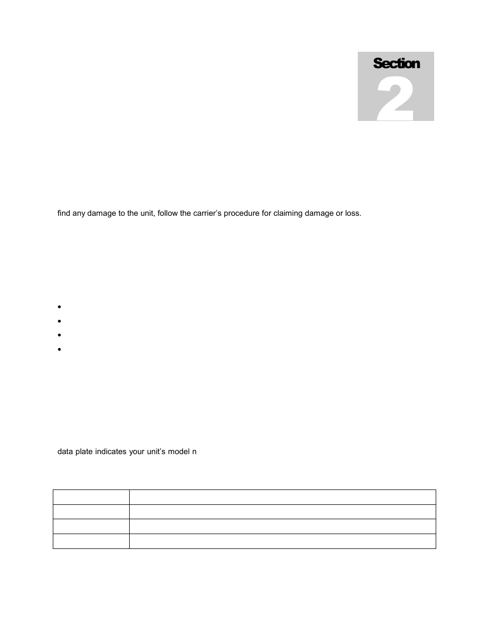 Receiving your unit, Inspection guidelines, Returning shipment | Shellab SWBC22-2 User Manual | Page 5 / 18