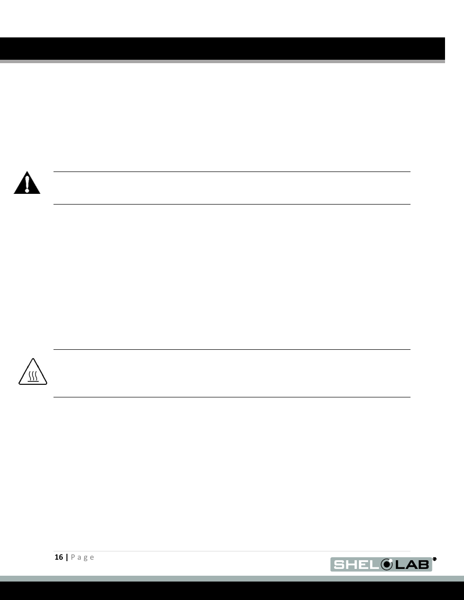 Operation, Operating precautions | Shellab SVAC9-2 User Manual | Page 16 / 29