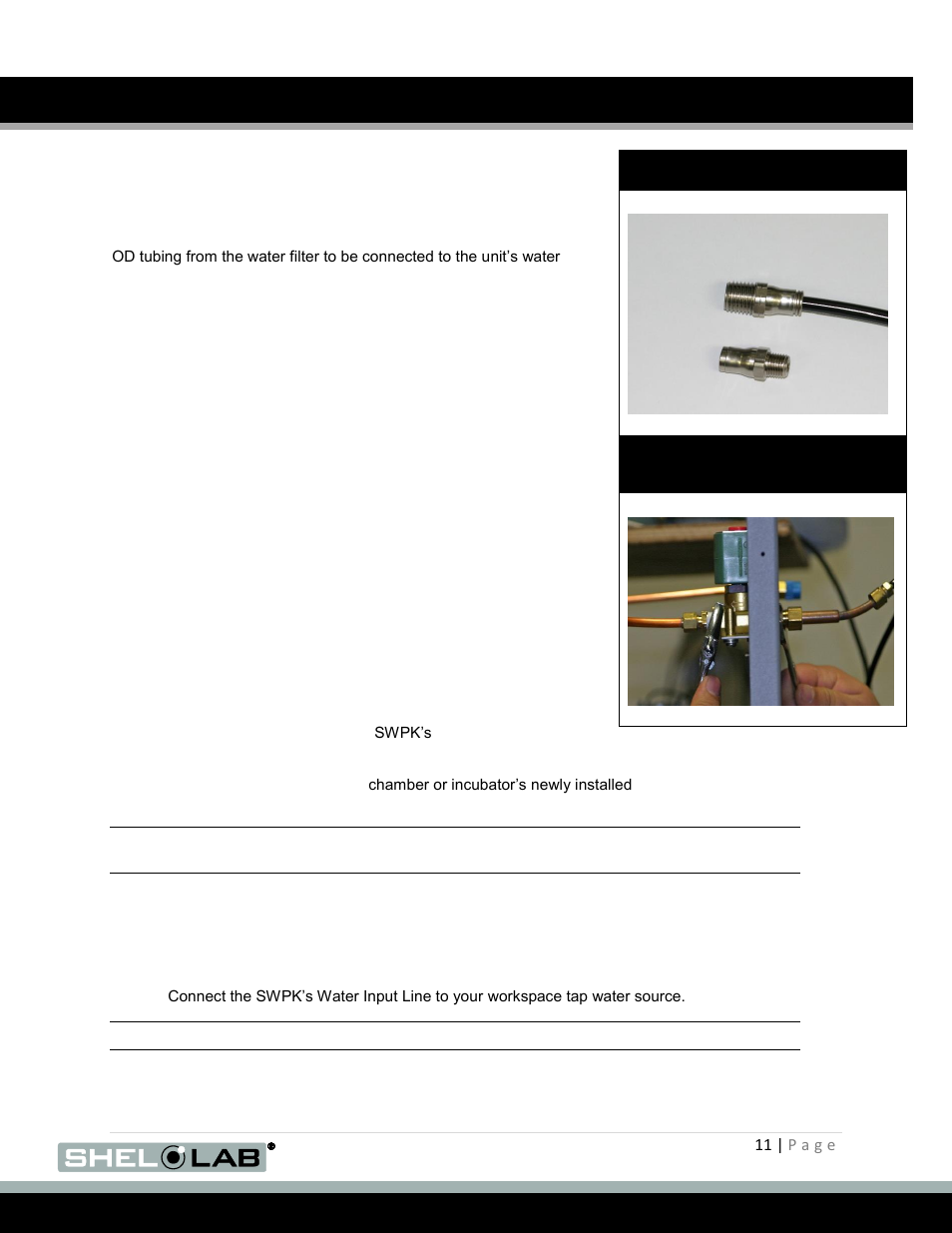 Swpk installation | Shellab SWPK User Manual | Page 11 / 13