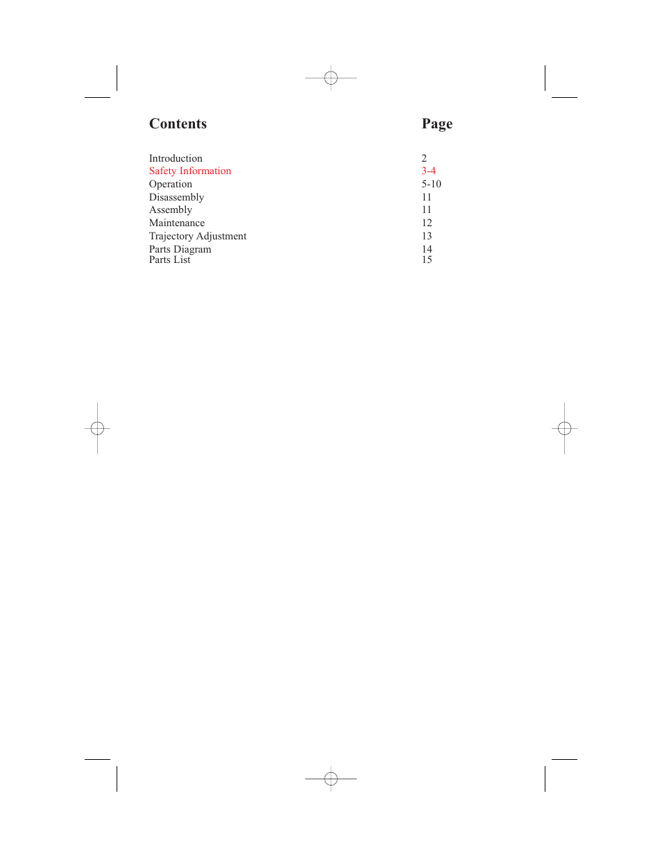 Contents page | SIG SAUER AIRSOFT PISTOL (Handling & Safety) User Manual | Page 3 / 20