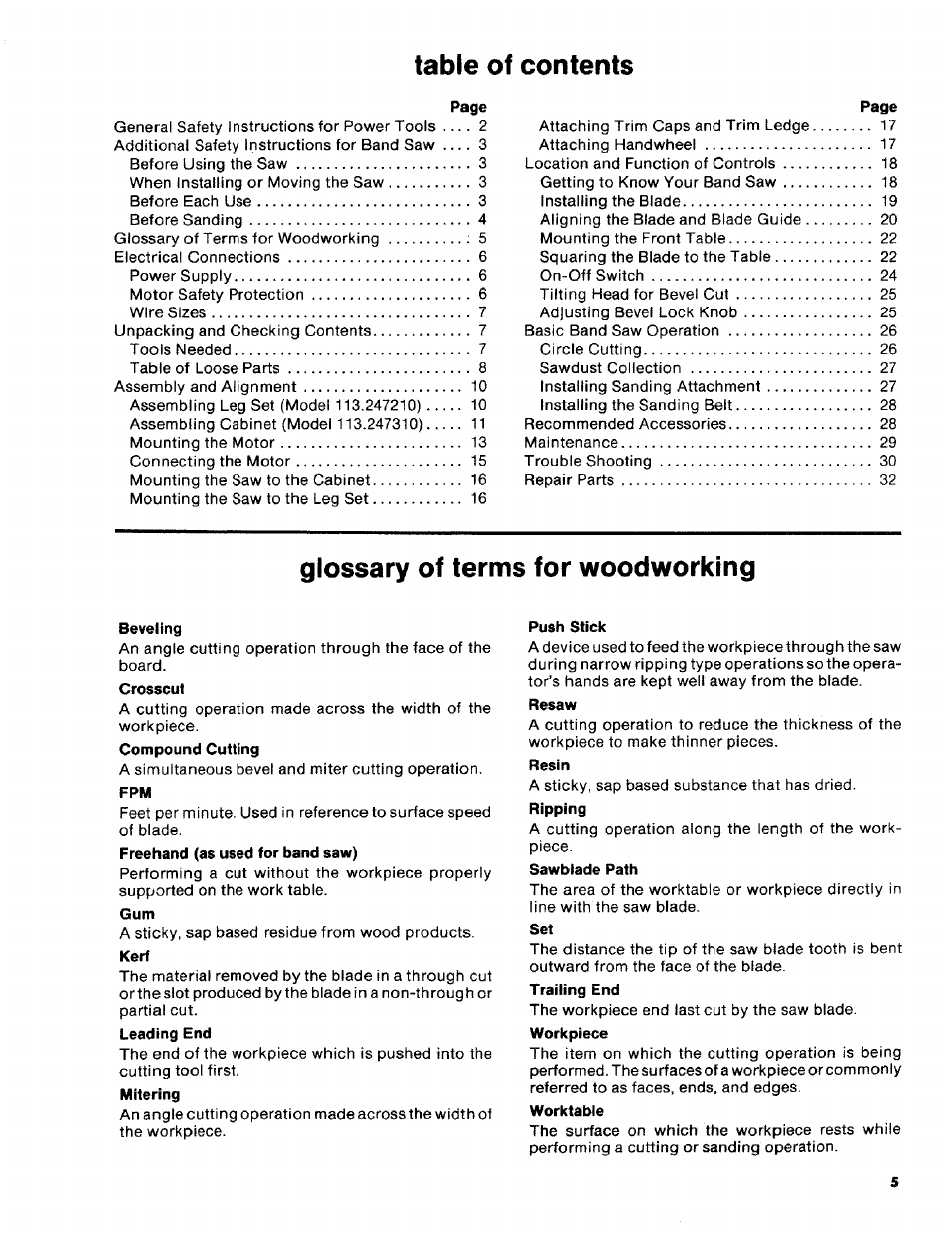 Craftsman 113.2472T0 User Manual | Page 5 / 40