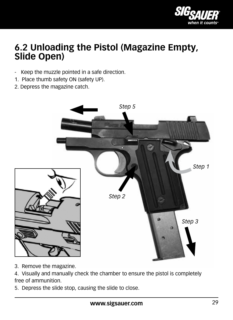 SIG SAUER P938P User Manual | Page 29 / 68