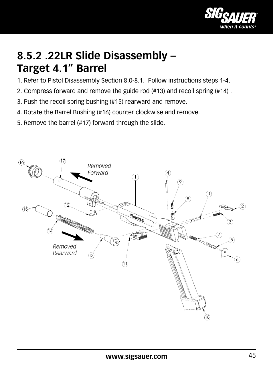 SIG SAUER P938P User Manual | Page 45 / 68