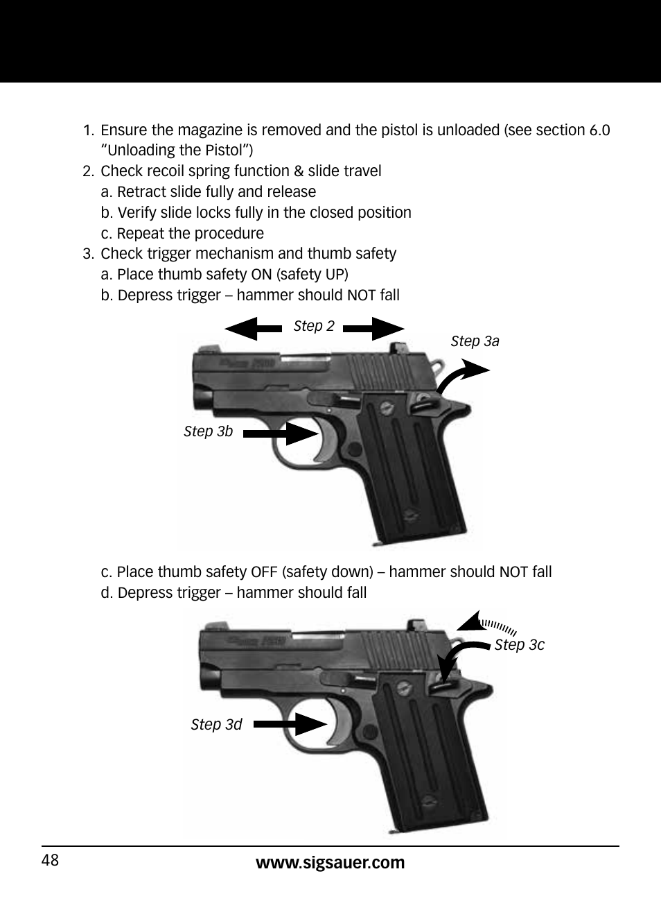 SIG SAUER P938P User Manual | Page 48 / 68