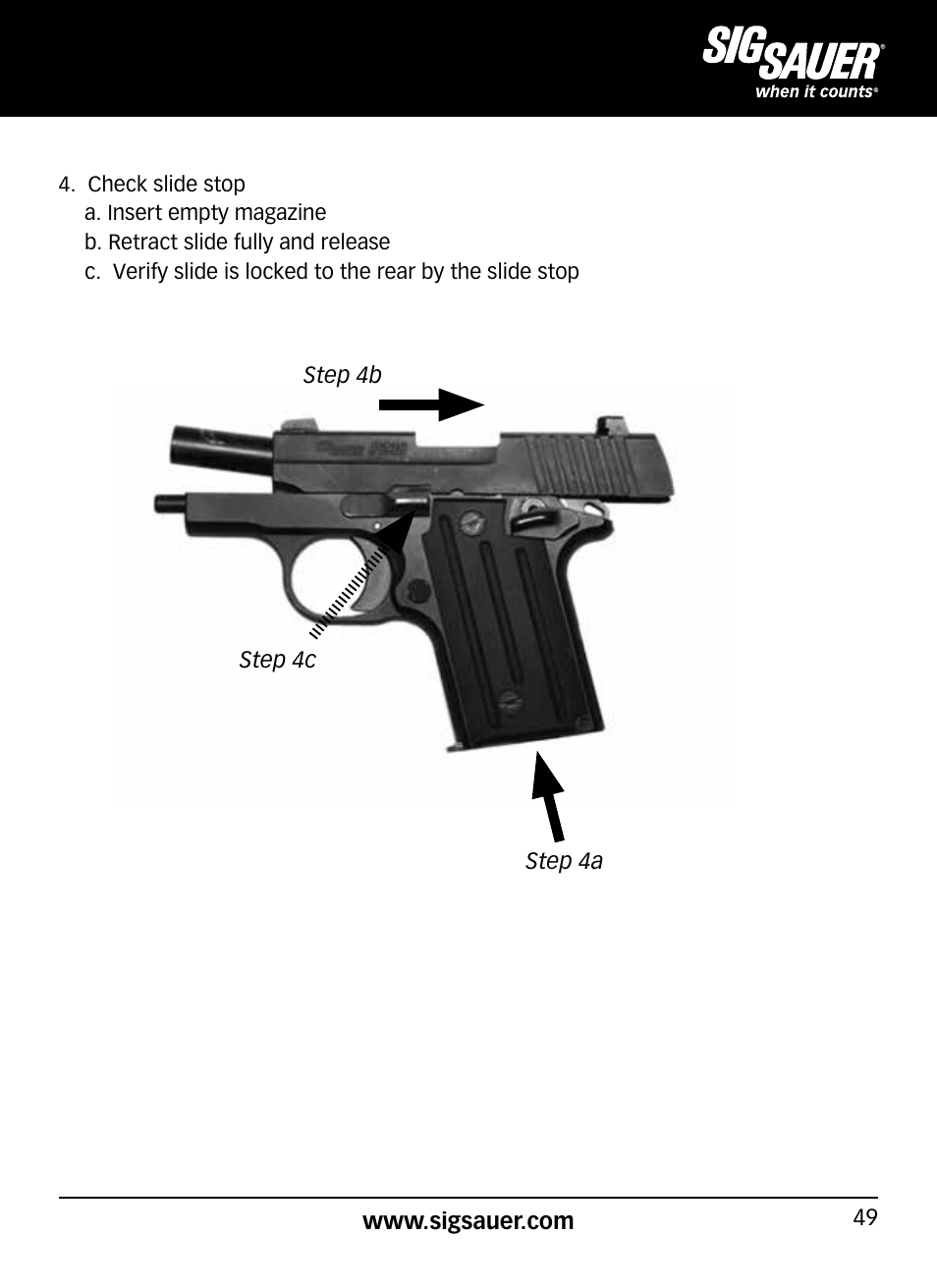 SIG SAUER P938P User Manual | Page 49 / 68