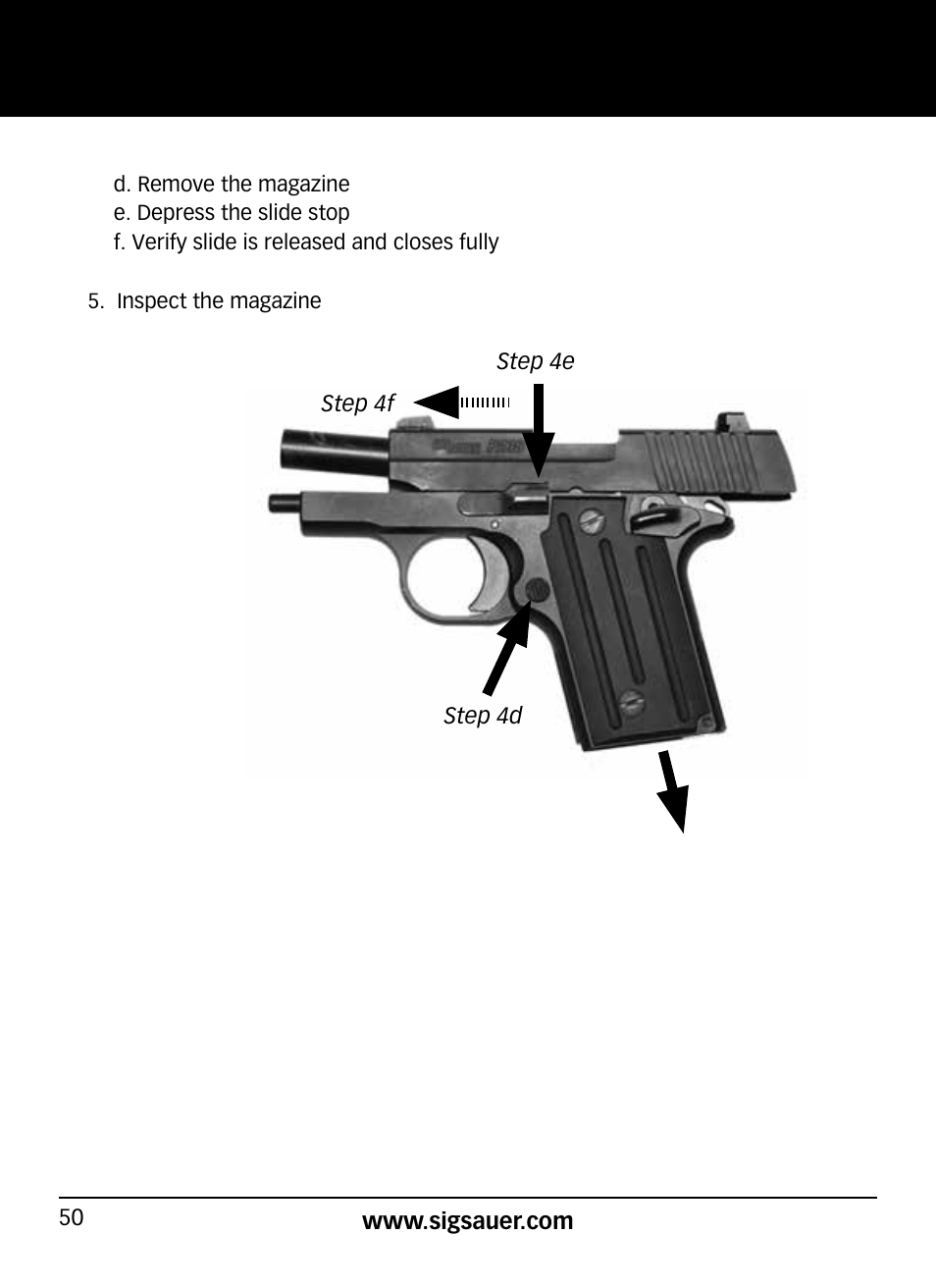 SIG SAUER P938P User Manual | Page 50 / 68