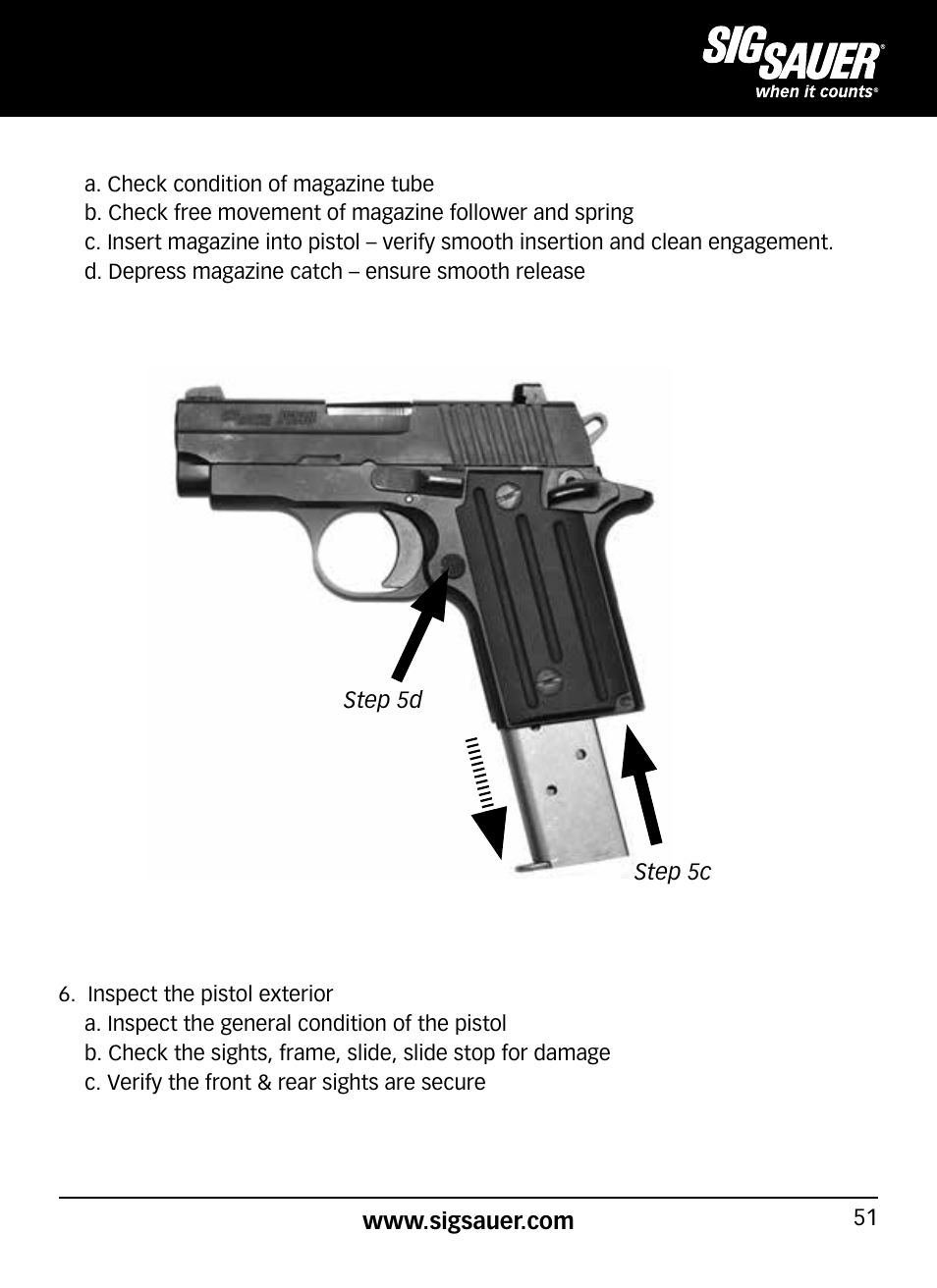 SIG SAUER P938P User Manual | Page 51 / 68