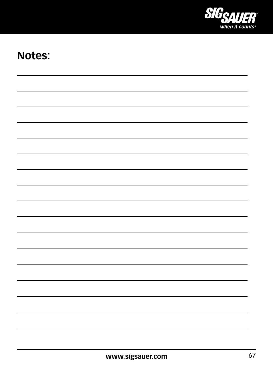 SIG SAUER P938P User Manual | Page 67 / 68