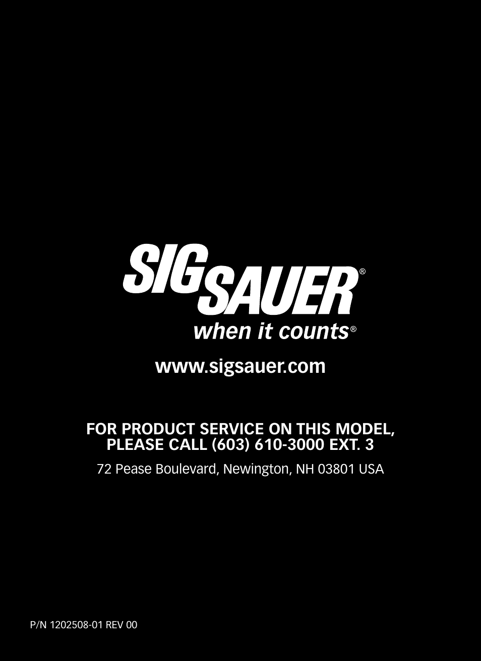 SIG SAUER P938P User Manual | Page 68 / 68