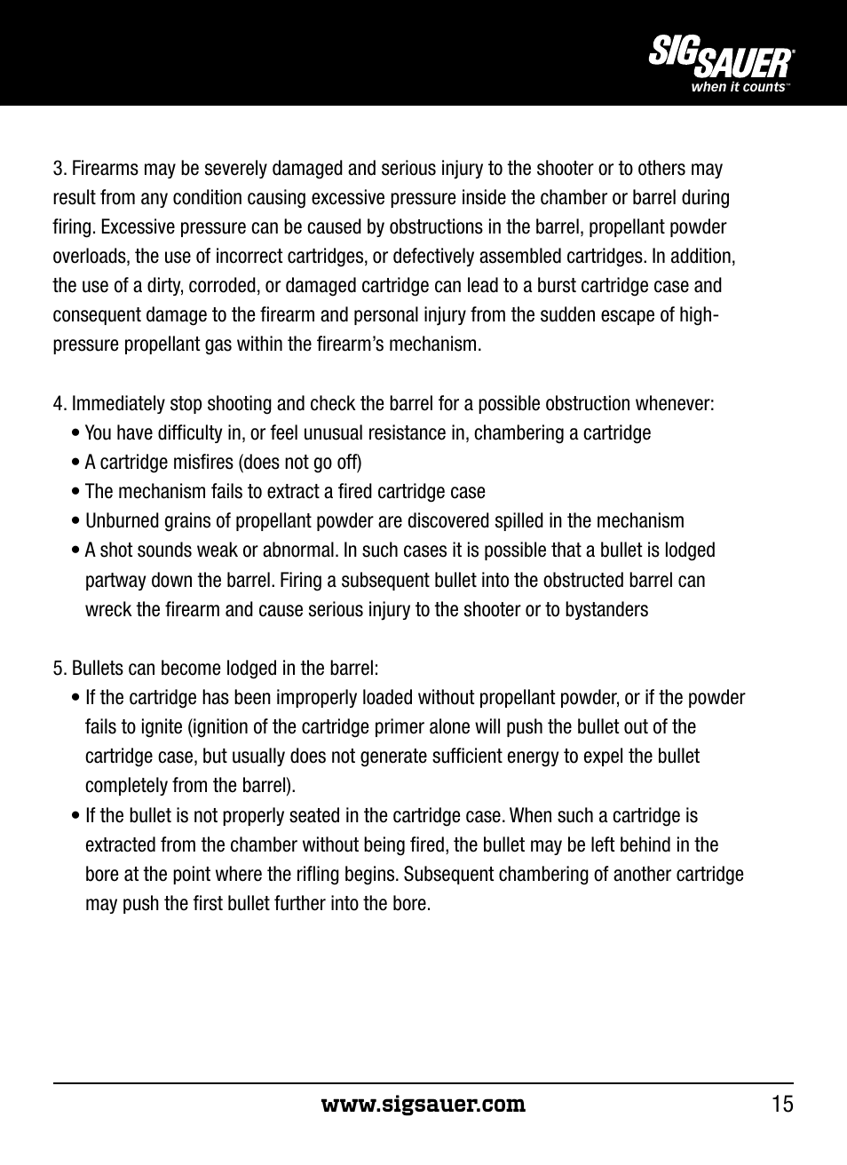 SIG SAUER P250 User Manual | Page 15 / 68