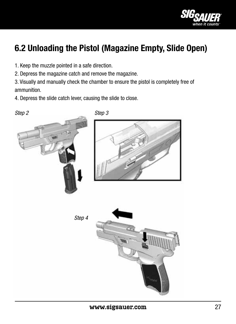 SIG SAUER P250 User Manual | Page 27 / 68