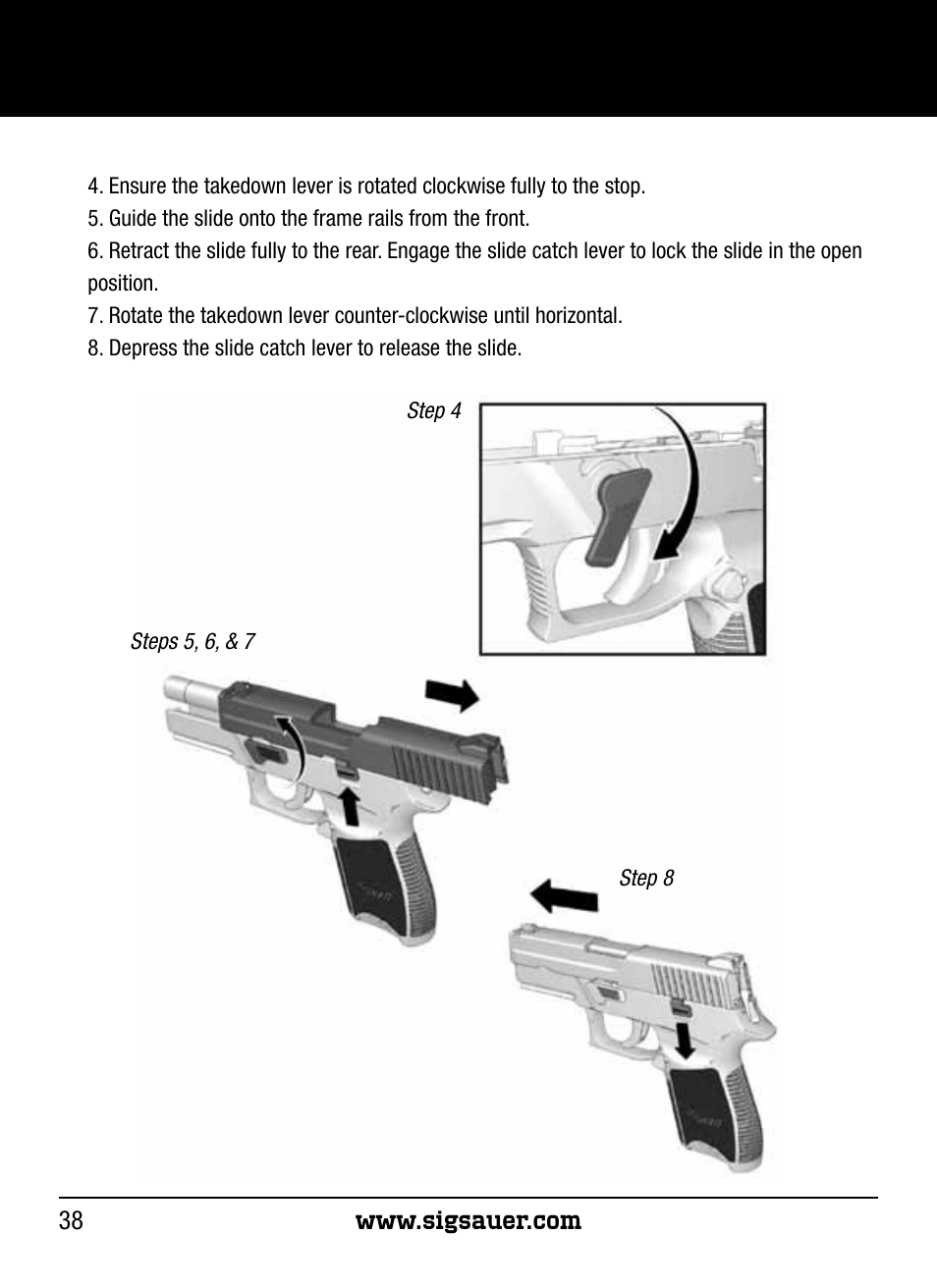 SIG SAUER P250 User Manual | Page 38 / 68