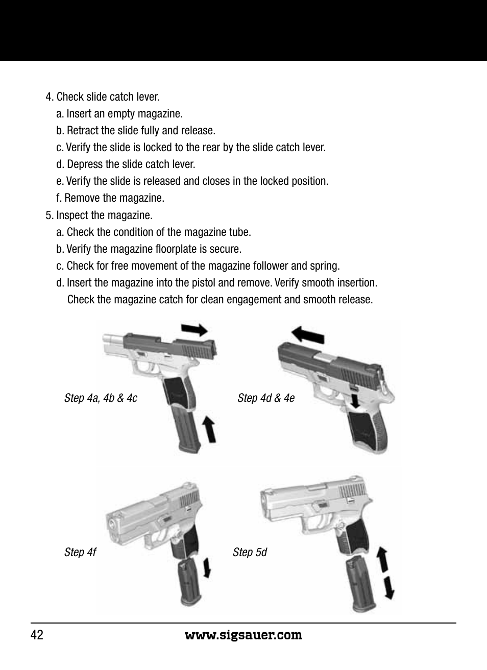 SIG SAUER P250 User Manual | Page 42 / 68