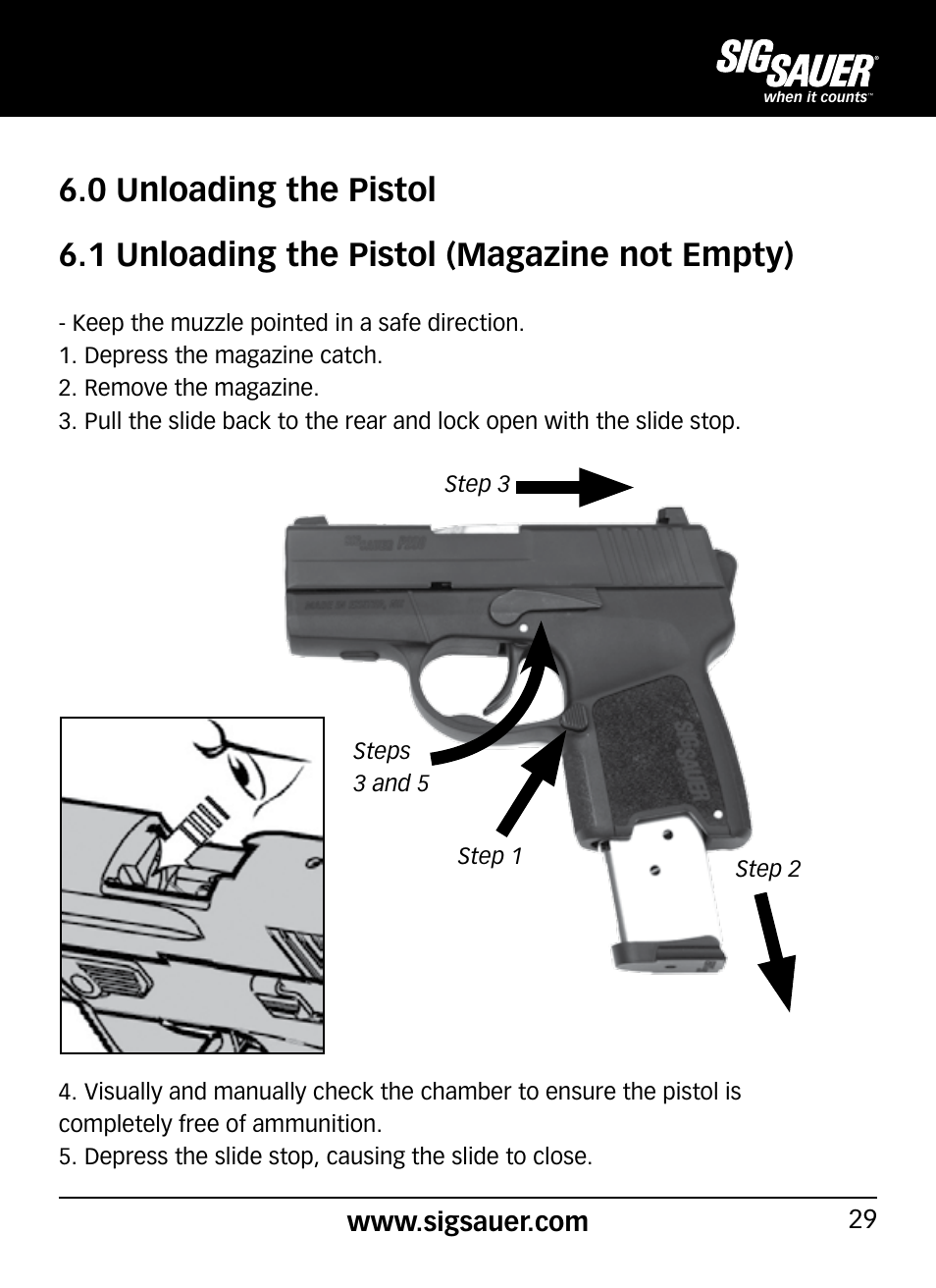 SIG SAUER P290 User Manual | Page 29 / 68