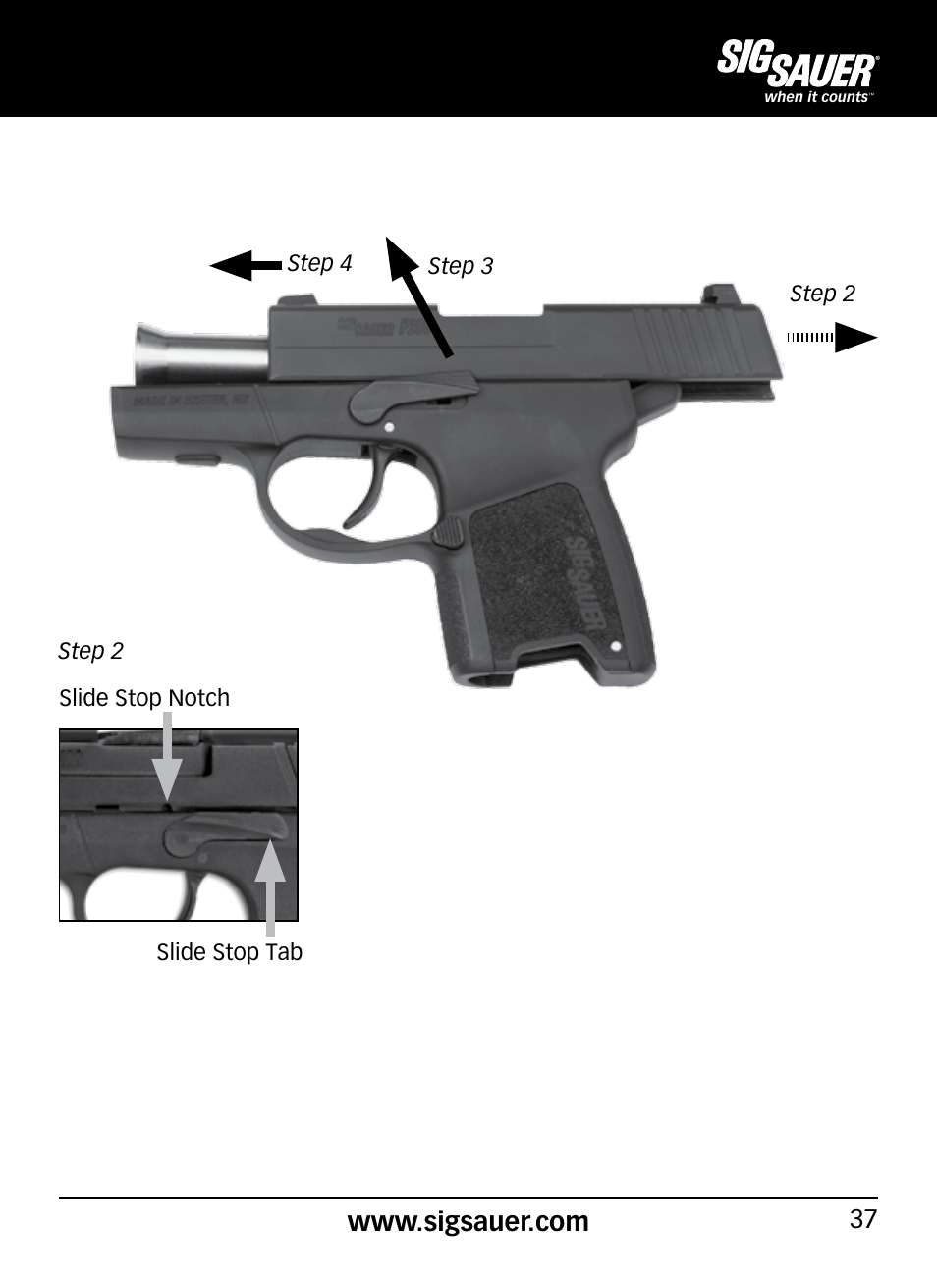SIG SAUER P290 User Manual | Page 37 / 68