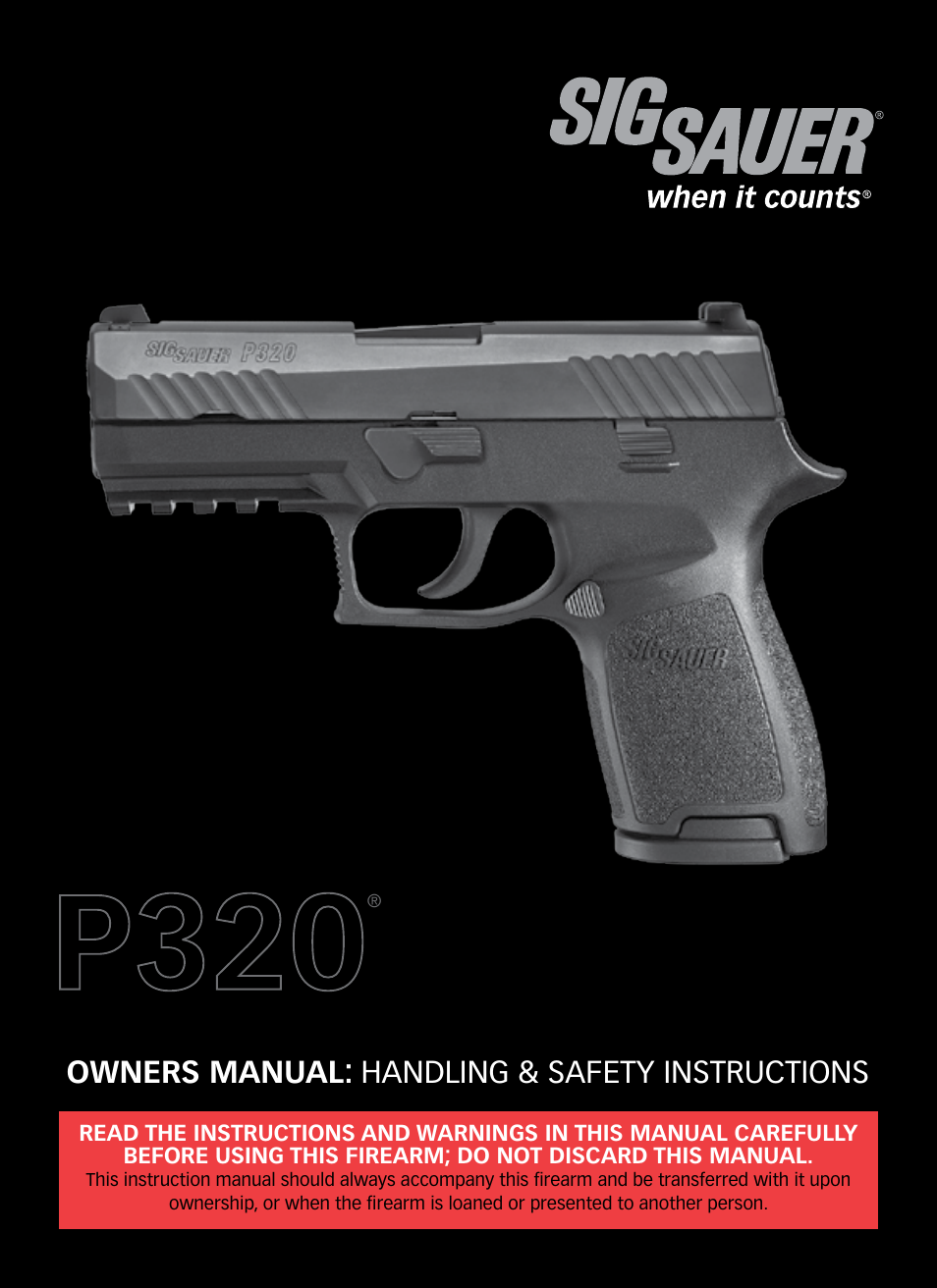 SIG SAUER P320 User Manual | 68 pages