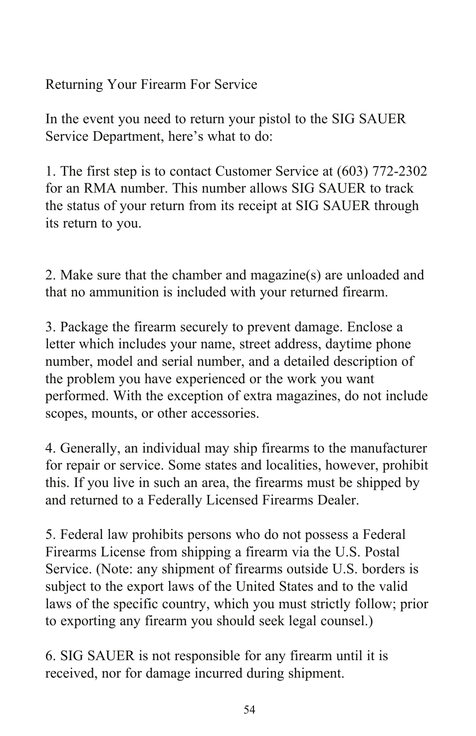SIG SAUER P556 User Manual | Page 54 / 60