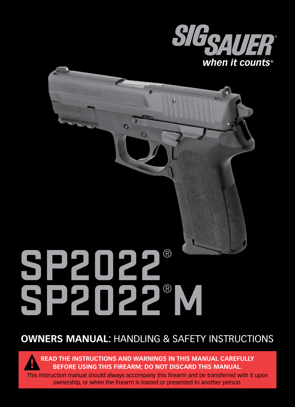 SIG SAUER SP2022/SP2022М User Manual | 64 pages