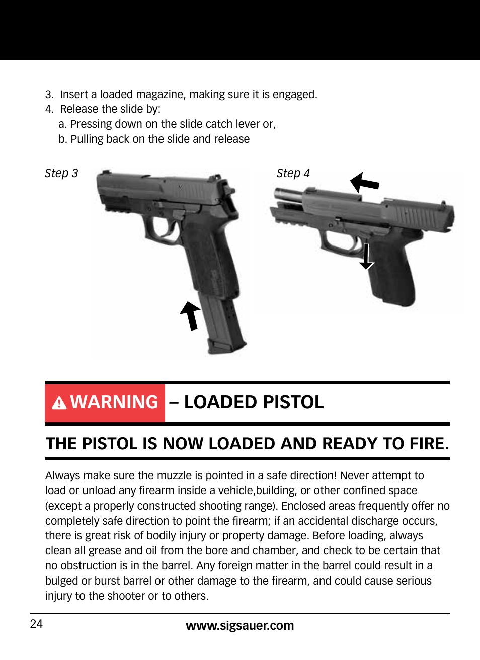 SIG SAUER SP2022/SP2022М User Manual | Page 24 / 64