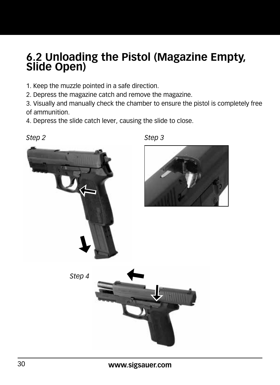 SIG SAUER SP2022/SP2022М User Manual | Page 30 / 64