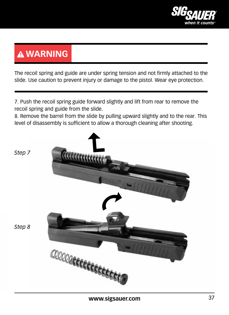 SIG SAUER SP2022/SP2022М User Manual | Page 37 / 64