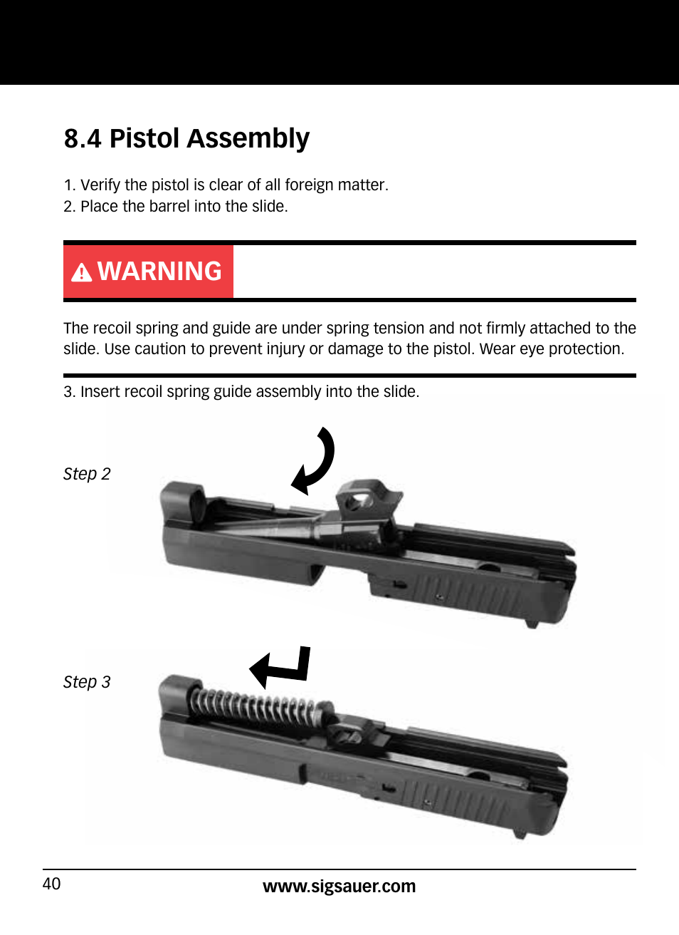 SIG SAUER SP2022/SP2022М User Manual | Page 40 / 64