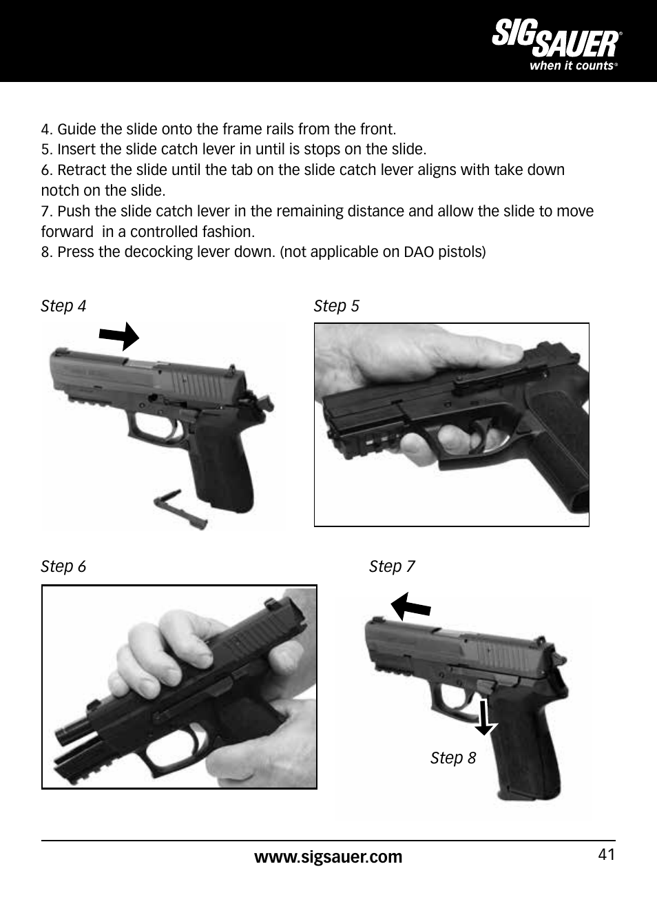 SIG SAUER SP2022/SP2022М User Manual | Page 41 / 64
