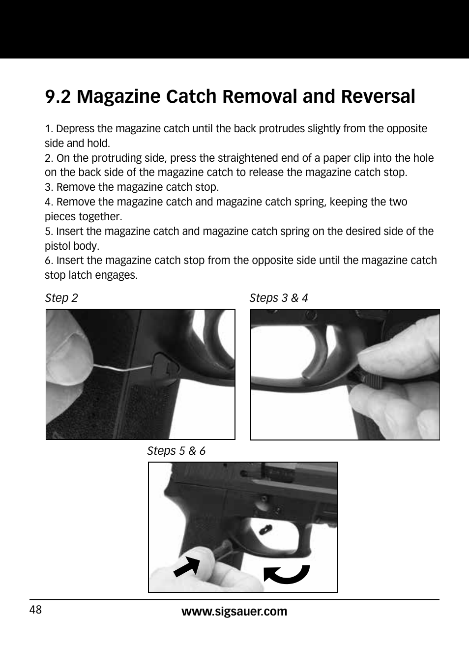 SIG SAUER SP2022/SP2022М User Manual | Page 48 / 64